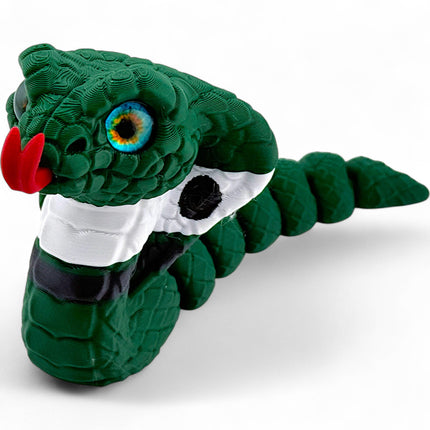 3D Printed Small Chibi Cobra with Realistic Glass Eyes