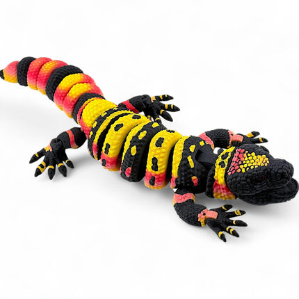 3D Printed Gila Monster with Realistic Glass Eyes – Articulated Model