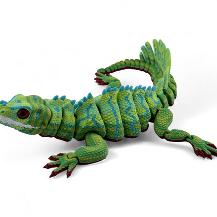 3D Printed Green Sailfin Lizard – Available in Two Sizes