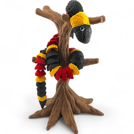 3D Printed Coral Snake with Tree stand