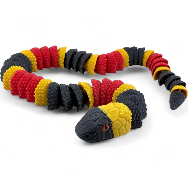 3D Printed Coral Snake with Tree stand