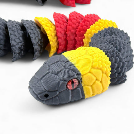 3D Printed Coral Snake with Tree stand