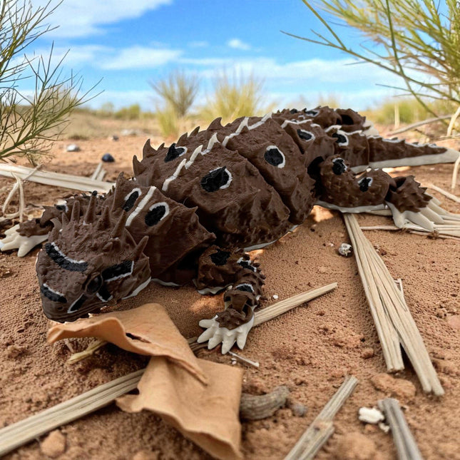 3D Printed Horned Lizard