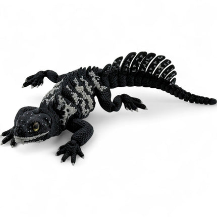 3D Printed Black Sailfin Lizard – Available in Two Sizes