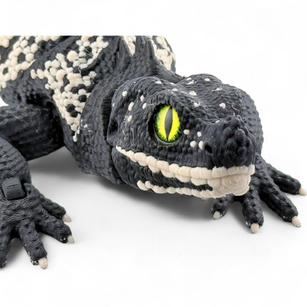 3D Printed Black Sailfin Lizard – Available in Two Sizes