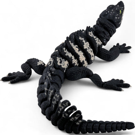 3D Printed Black Sailfin Lizard – Available in Two Sizes