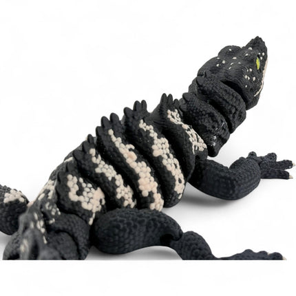 3D Printed Black Sailfin Lizard – Available in Two Sizes
