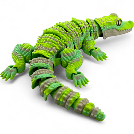 3D Printed Baby Alligator with Realistic Glass Eyes