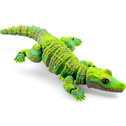 3D Printed Baby Alligator with Realistic Glass Eyes