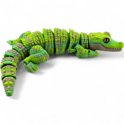 3D Printed Baby Alligator with Realistic Glass Eyes