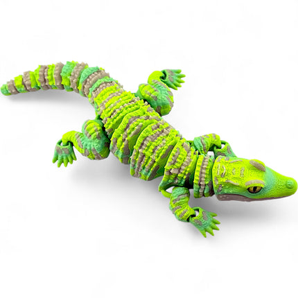 3D Printed Baby Alligator with Realistic Glass Eyes