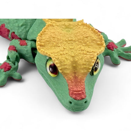 3D Printed Crested Gecko with Realistic Glass Eyes