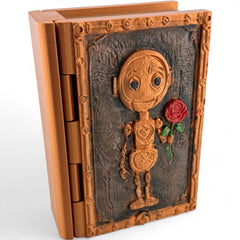 Steampunk Book Box: 3D Printed Robot Decor with Magnetic Closure
