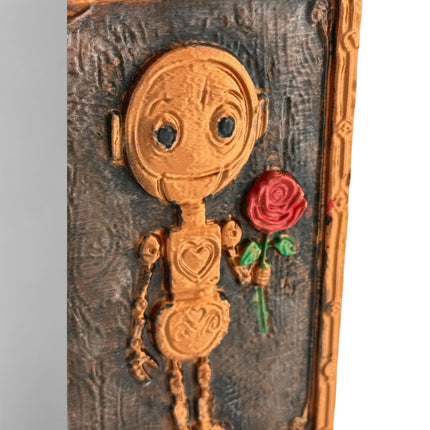 Steampunk Book Box: 3D Printed Robot Decor with Magnetic Closure