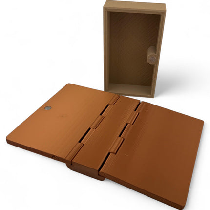 3D Printed Baby Dragon Book Box: Metallic Bronze Trinket Storage