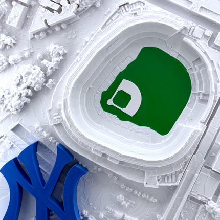 New York Yankees Yankee Stadium Topographical Map Wall Art