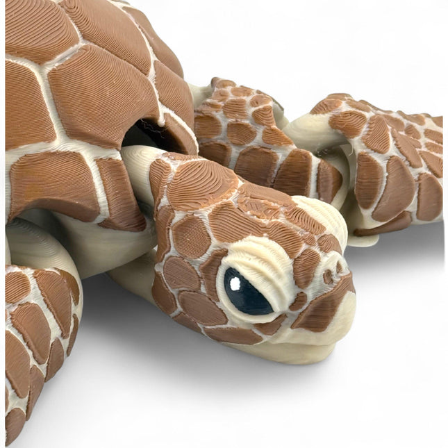 3D Printed Articulated Sea Turtle: USA-Made Ocean Decor