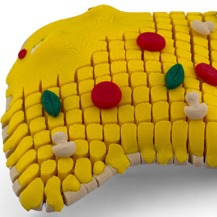 3D Printed Pizza Stingray Sculpture: Quirky Ocean Decor