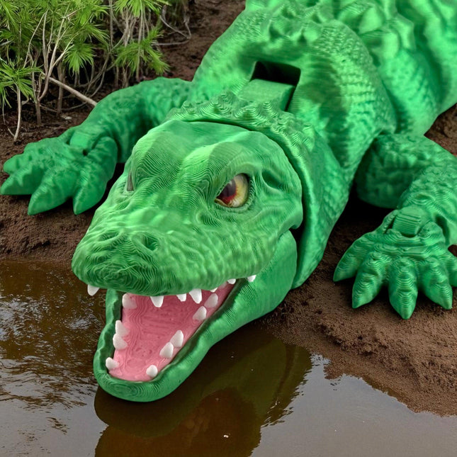3D Printed Alligator with Realistic Glass Eye