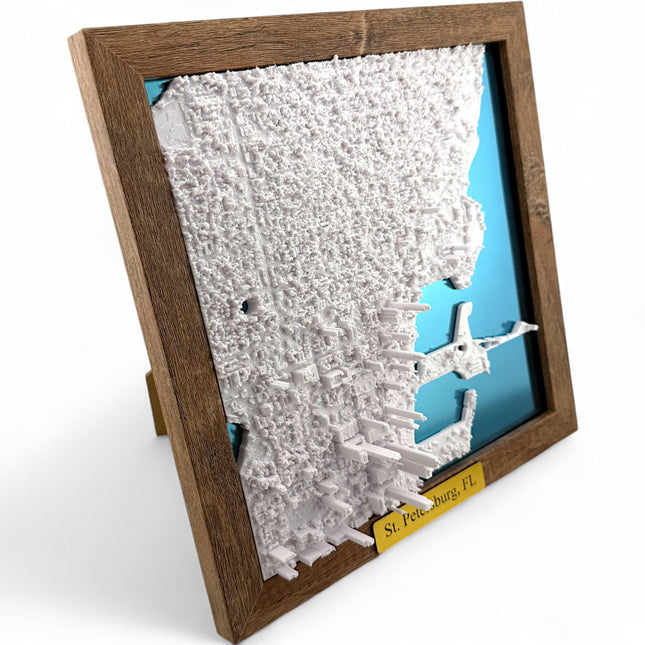 St. Petersburg Florida Framed City Wall Decor map wall art