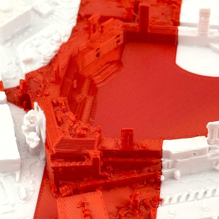 Boston Red Sox 3D Topographical Map Art with logo