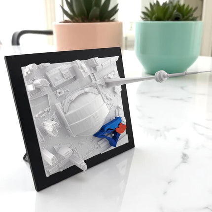 Toronto Blue Jays - Rogers Centre 3D Topographical Map Art with raised logo