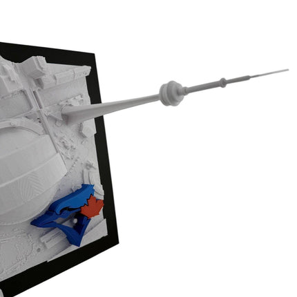 Toronto Blue Jays - Rogers Centre 3D Topographical Map Art with raised logo