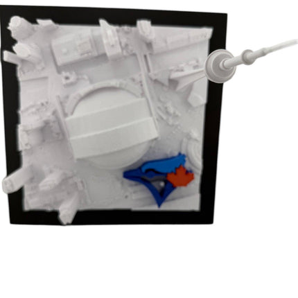 Toronto Blue Jays - Rogers Centre 3D Topographical Map Art with raised logo