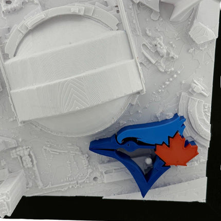 Toronto Blue Jays - Rogers Centre 3D Topographical Map Art with raised logo
