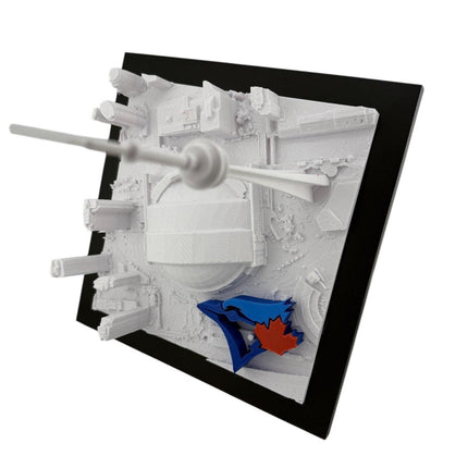 Toronto Blue Jays - Rogers Centre 3D Topographical Map Art with raised logo