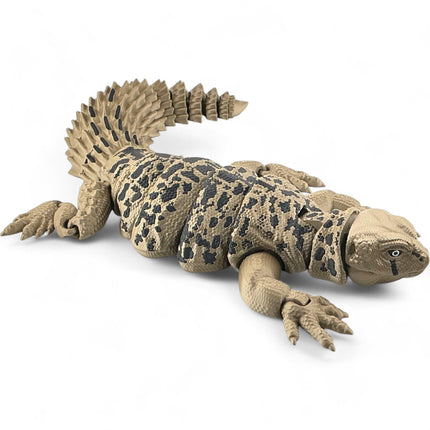 3D Printed Uromastyx Lizard Model: Articulated Reptile Figurine