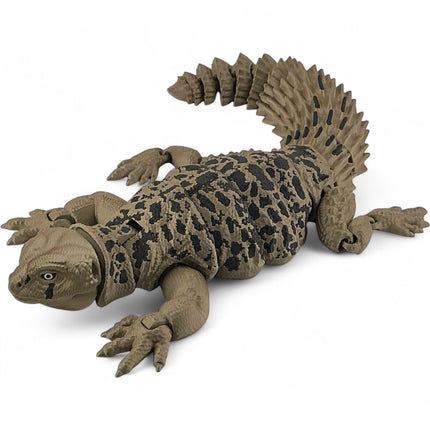 3D Printed Uromastyx Lizard Model: Articulated Reptile Figurine