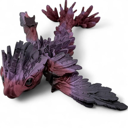 3D Printed Baby Flying Serpent – Fully Customizable Fantasy Model with Realistic Glass Eyes