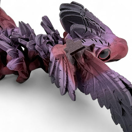 3D Printed Baby Flying Serpent – Fully Customizable Fantasy Model with Realistic Glass Eyes