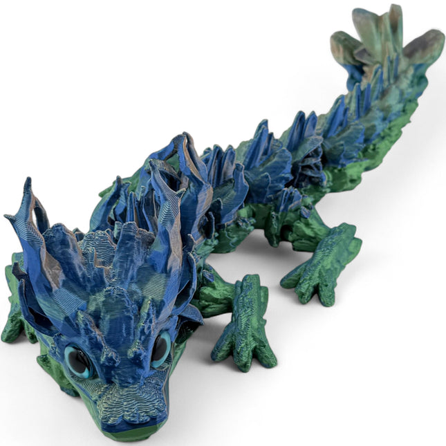 3D Printed Baby Woodland Dragon – Fully Customizable Fantasy Model with Realistic Glass Eyes