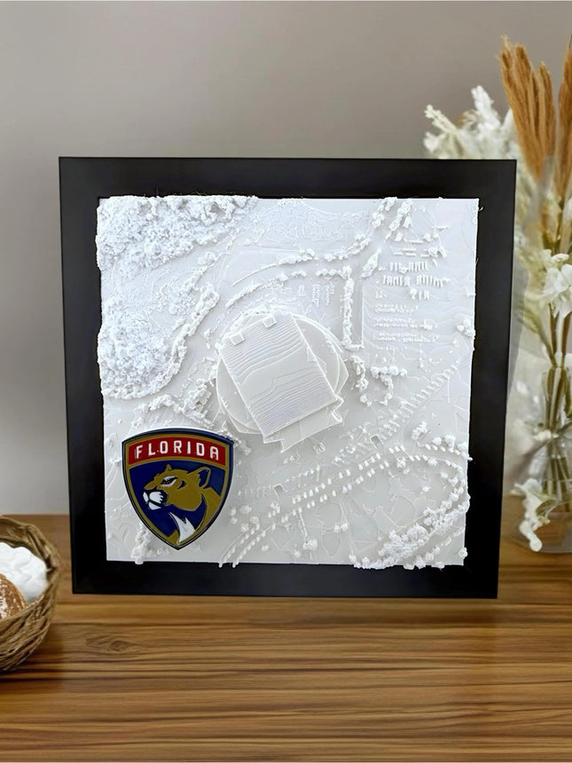 Florida Panthers – Amerant Bank Arena 3D Stadium Map Wall Art