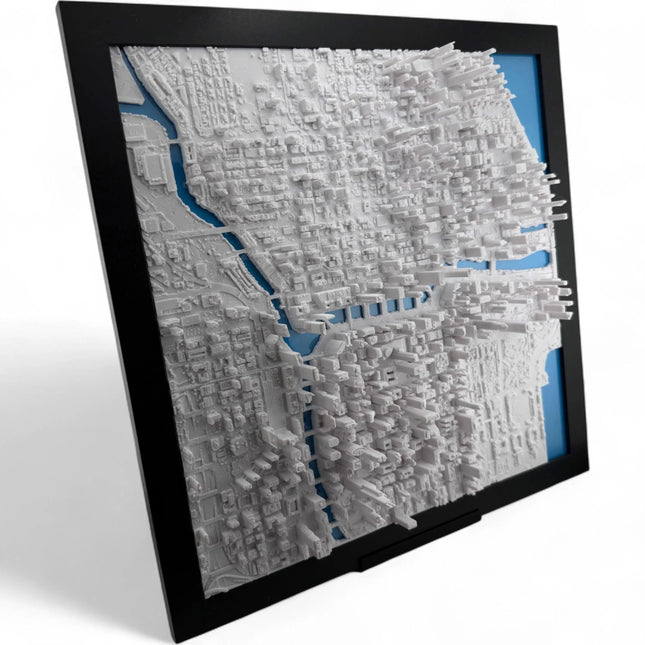 City of Chicago – 3D Topographical Map Wall Art