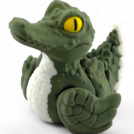 3D Printed Quackadile Figurine: Quirky Crocodile Duck Desk Decor