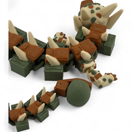 3D Printed US Army Dragon Figurine with Grenade Tail Military Collectible Model Gift
