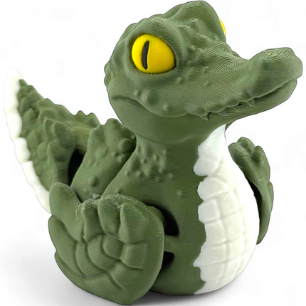 3D Printed Quackadile Figurine: Quirky Crocodile Duck Desk Decor