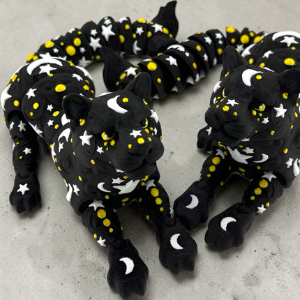 3D Printed Lunar Panther Figurine - Detailed Space Cat Sculpture, Sci-Fi Decor, Unique Gift for Collectors & Fans