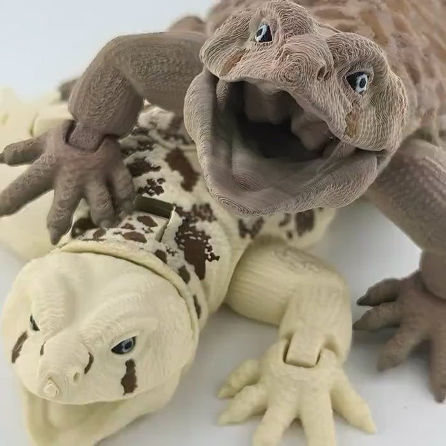 Realistic 3D Printed Uromastyx Lizard Model – Detailed Reptile Figurine, Unique Desk Decor & Gift for Reptile Lovers