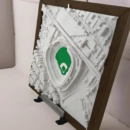 Yankees Wall Decor Stadium Topographical Map Art - Framed New York Yankees Wall Decor, MLB Fan Gift, Sports Stadium Map Print